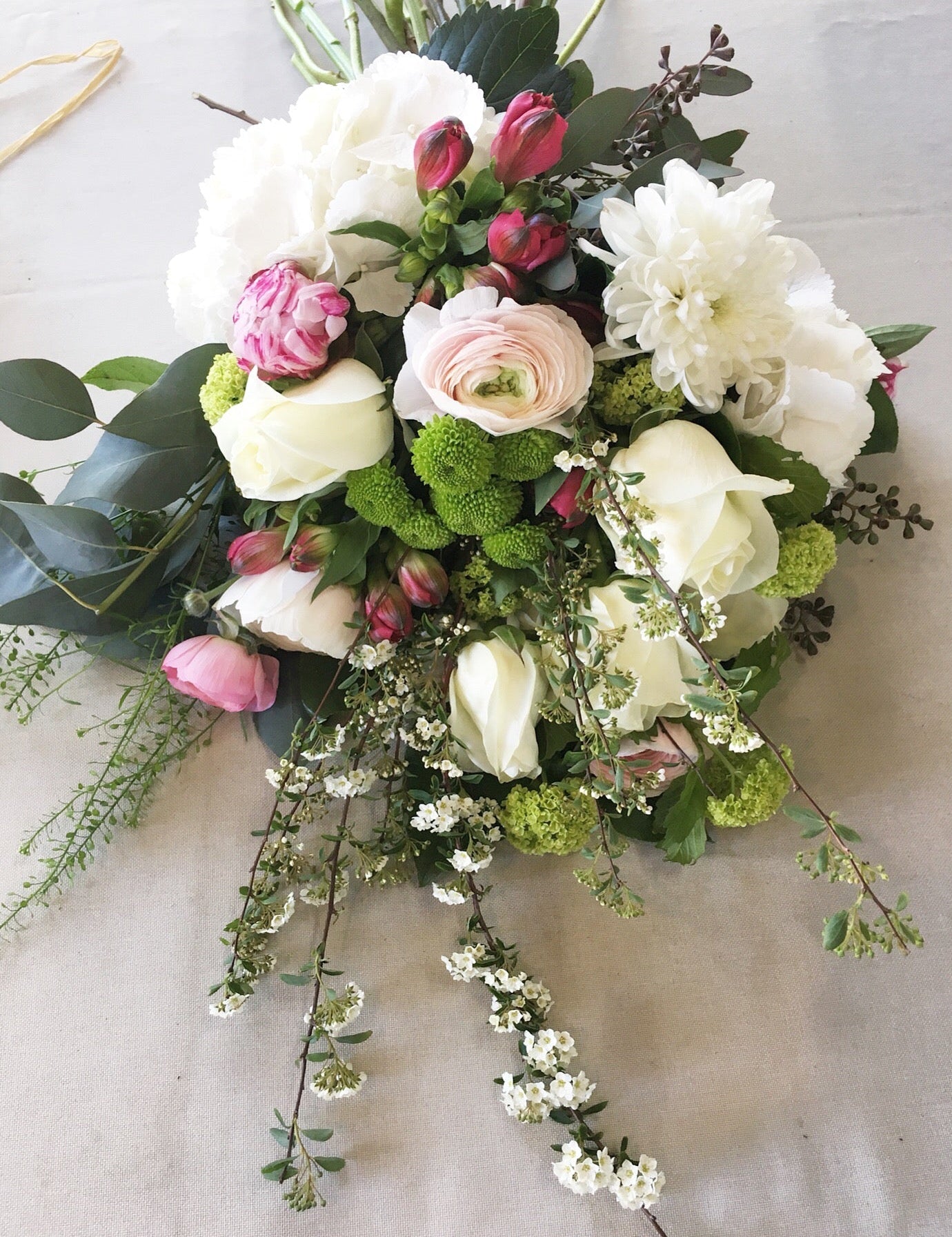 Beautiful seasonal bouquets handcrafted with fresh flowers at peak bloom. Available in multiple sizes with local flower delivery by MistyBlue Flowers.
